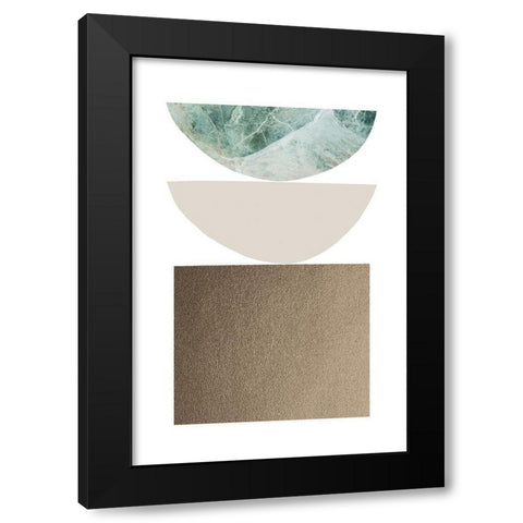 Textured Shapes Black Modern Wood Framed Art Print with Double Matting by Sawall, Anastasia