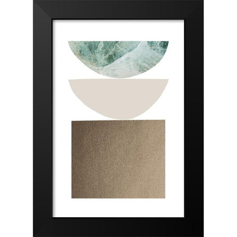 Textured Shapes Black Modern Wood Framed Art Print by Sawall, Anastasia