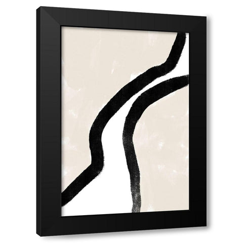 Abstracto Bordered Black Modern Wood Framed Art Print by Sawall, Anastasia