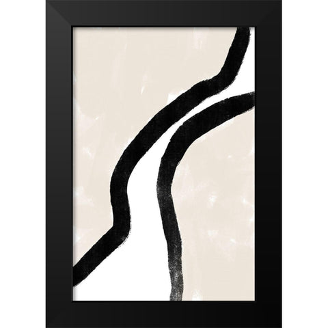 Abstracto Bordered Black Modern Wood Framed Art Print by Sawall, Anastasia