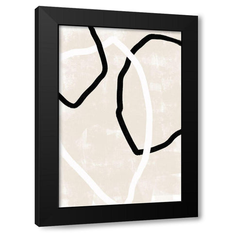Abstracto Trio Black Modern Wood Framed Art Print by Sawall, Anastasia