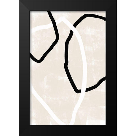 Abstracto Trio Black Modern Wood Framed Art Print by Sawall, Anastasia