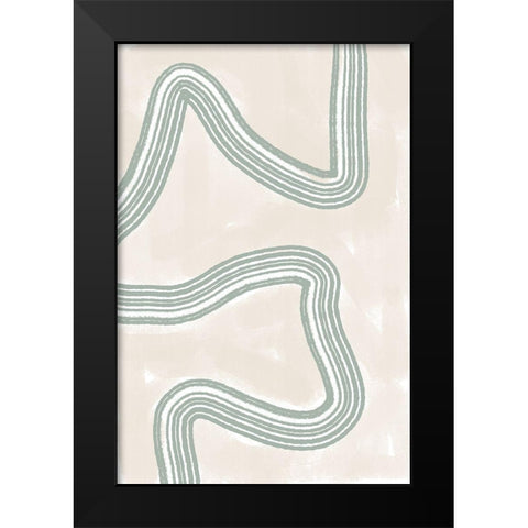 Abstracto Twist Black Modern Wood Framed Art Print by Sawall, Anastasia