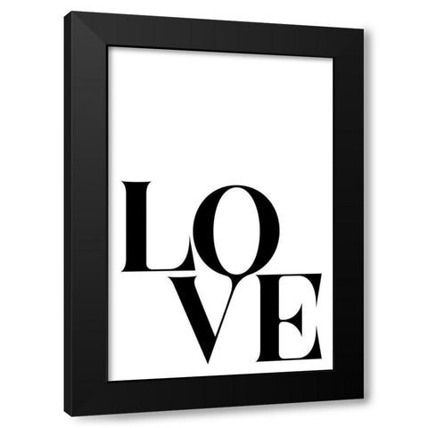 Love Black Black Modern Wood Framed Art Print by Sawall, Anastasia