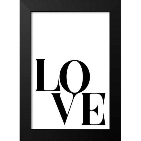 Love Black Black Modern Wood Framed Art Print by Sawall, Anastasia