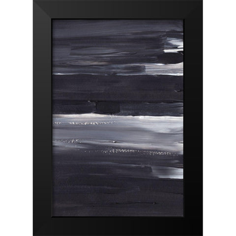 Shades of Blue Black Modern Wood Framed Art Print by Sawall, Anastasia