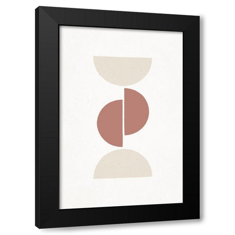 Rust and Sand - Geo Black Modern Wood Framed Art Print with Double Matting by Sawall, Anastasia