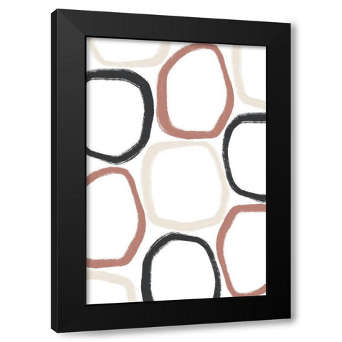 Three Stones - All Over Black Modern Wood Framed Art Print with Double Matting by Sawall, Anastasia