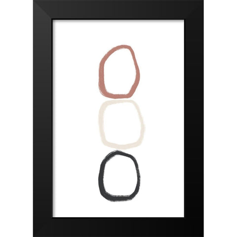 Three Stones - On Top Black Modern Wood Framed Art Print by Sawall, Anastasia
