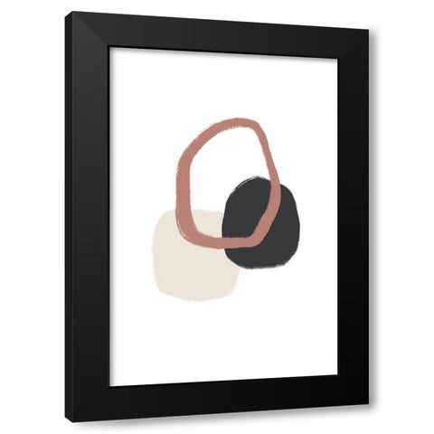 Three Stones - Together Black Modern Wood Framed Art Print with Double Matting by Sawall, Anastasia