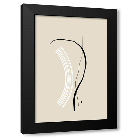 Composition of Lines - The First Black Modern Wood Framed Art Print with Double Matting by Sawall, Anastasia