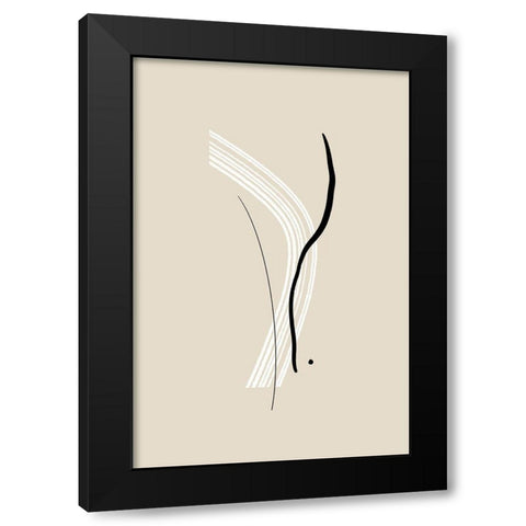 Composition of Lines - The Second Black Modern Wood Framed Art Print by Sawall, Anastasia
