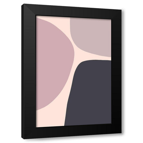 Mauve Trio Black Modern Wood Framed Art Print by Sawall, Anastasia