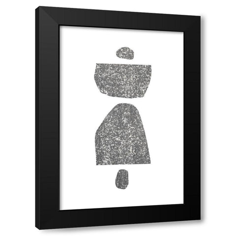 Textured Shapes Black Modern Wood Framed Art Print with Double Matting by Sawall, Anastasia