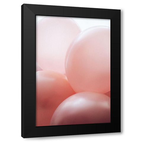 Rosy Balloons Black Modern Wood Framed Art Print by Sawall, Anastasia
