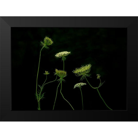 A Green Dance Black Modern Wood Framed Art Print by Chen, Jennifer