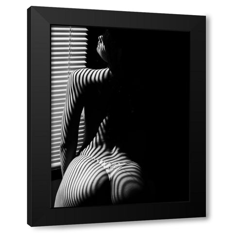 1 P.M. Black Modern Wood Framed Art Print with Double Matting by Chai Telan, Thanakorn