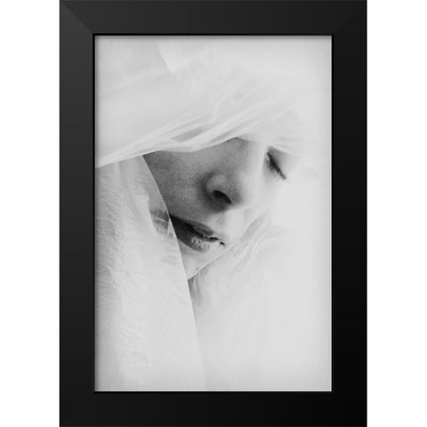 Peaceful Black Modern Wood Framed Art Print by Bousca, Bogdan