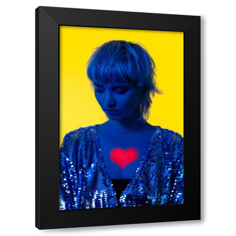 Ukrainian girl Black Modern Wood Framed Art Print by Werner, Piotr