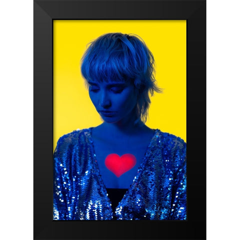 Ukrainian girl Black Modern Wood Framed Art Print by Werner, Piotr