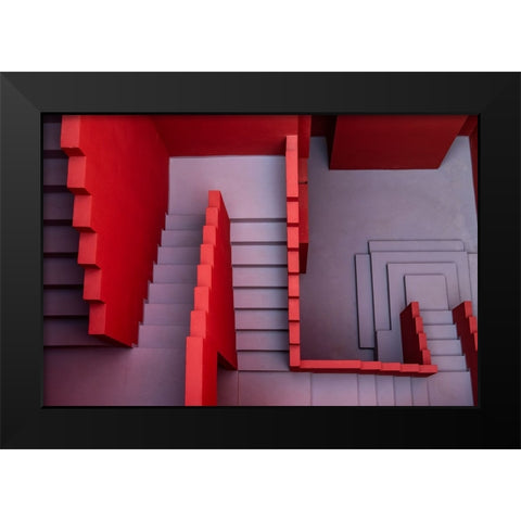Muralla Roja #16 Black Modern Wood Framed Art Print by Wride, Linda