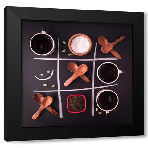 Still Life Art Black Modern Wood Framed Art Print by Dhuper, Sumit