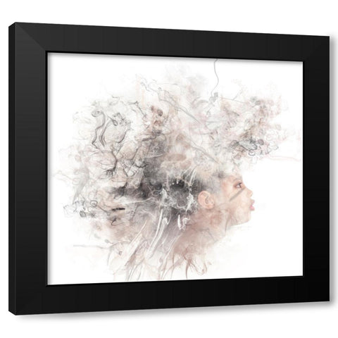 Boy Smoke Black Modern Wood Framed Art Print with Double Matting by Tumminello, Wendy