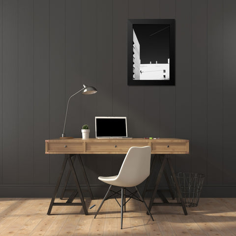 Acrobat. Black Modern Wood Framed Art Print by Niemiec, Anna