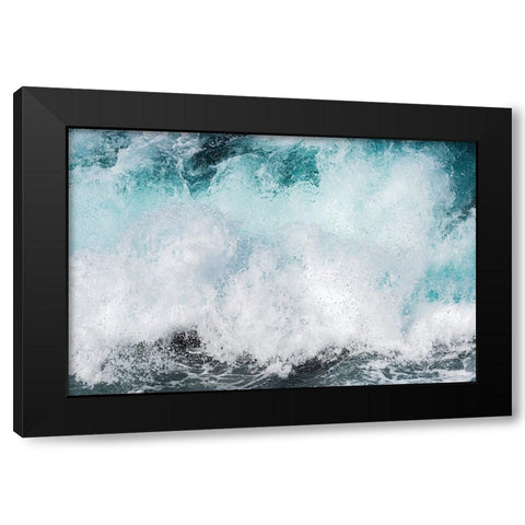 Voice Of The Waves Black Modern Wood Framed Art Print with Double Matting by Matsuo, Kaiki