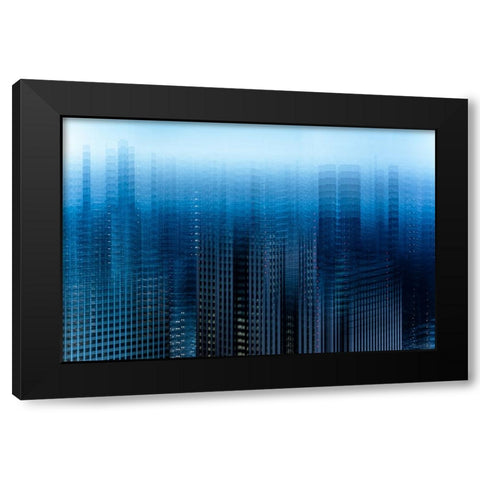 tokyo layers Black Modern Wood Framed Art Print with Double Matting by Makoto, Sasaki