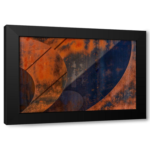 Artistic rusty look Black Modern Wood Framed Art Print with Double Matting by Van Son, Greetje