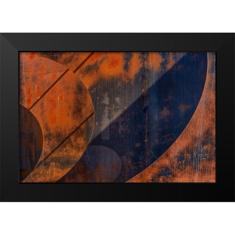 Artistic rusty look Black Modern Wood Framed Art Print by Van Son, Greetje