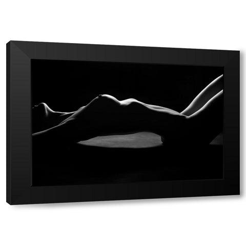 Nude Detail Black Modern Wood Framed Art Print with Double Matting by Blasko, Jan