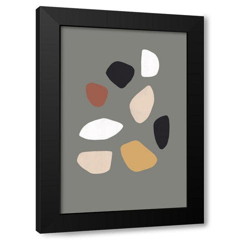 Stones in Harmony Black Modern Wood Framed Art Print by Sawall, Anastasia