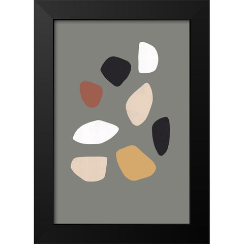 Stones in Harmony Black Modern Wood Framed Art Print by Sawall, Anastasia
