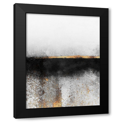 Soot And Gold Black Modern Wood Framed Art Print with Double Matting by Fredriksson, Elisabeth