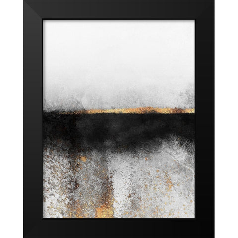 Soot And Gold Black Modern Wood Framed Art Print by Fredriksson, Elisabeth