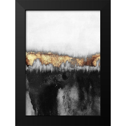 Gloomy Black Modern Wood Framed Art Print by Fredriksson, Elisabeth