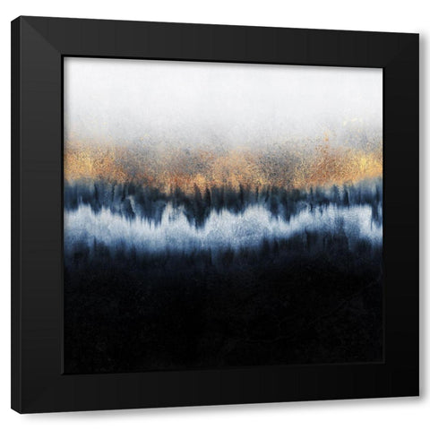 Golden Horizon Black Modern Wood Framed Art Print with Double Matting by Fredriksson, Elisabeth