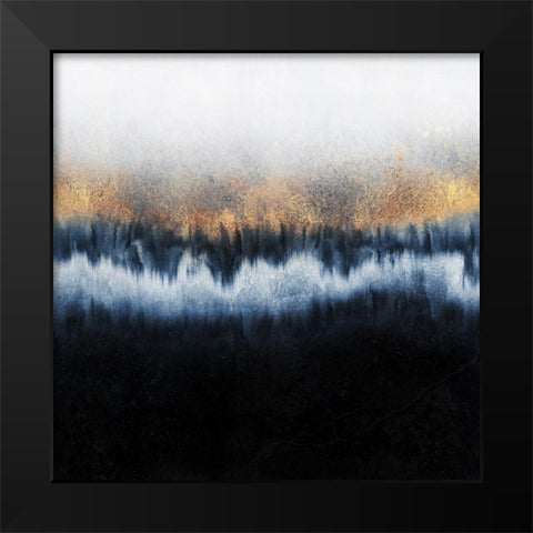 Golden Horizon Black Modern Wood Framed Art Print by Fredriksson, Elisabeth