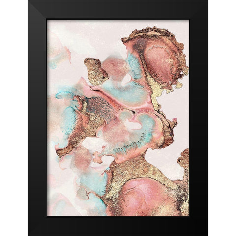 Pretty Ink Black Modern Wood Framed Art Print by Fredriksson, Elisabeth