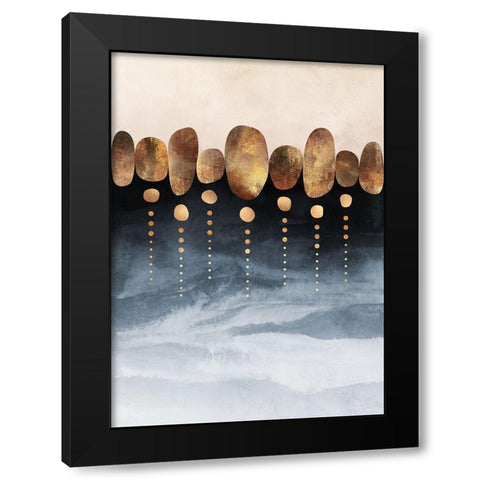 Natural Abstraction Black Modern Wood Framed Art Print with Double Matting by Fredriksson, Elisabeth