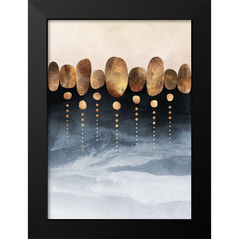 Natural Abstraction Black Modern Wood Framed Art Print by Fredriksson, Elisabeth
