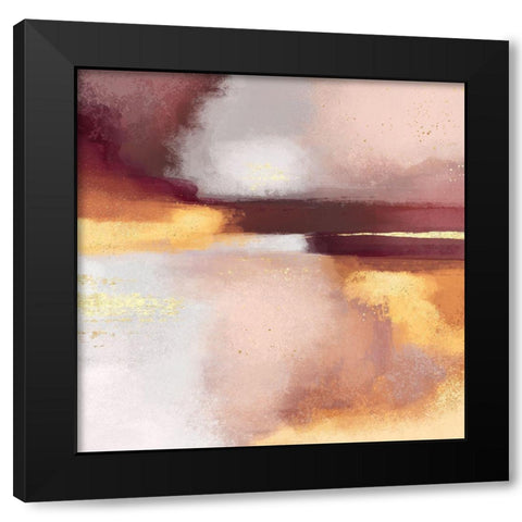 Burgundy Sunset Black Modern Wood Framed Art Print by Fredriksson, Elisabeth