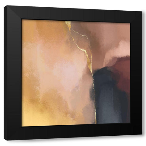 Stay Calm Black Modern Wood Framed Art Print by Fredriksson, Elisabeth