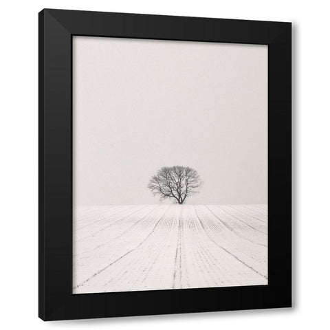 White Desert Black Modern Wood Framed Art Print by Weisbek, Lena