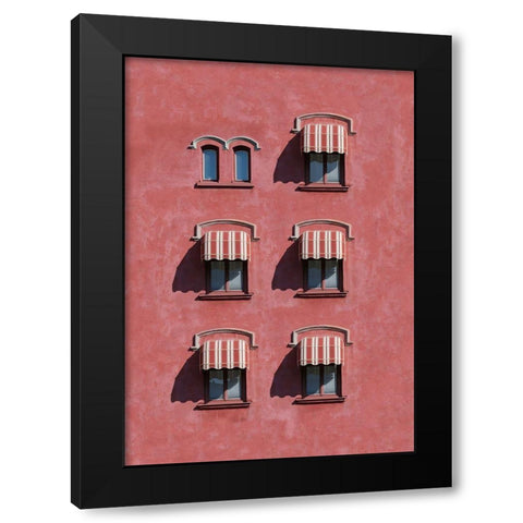 Red wall Black Modern Wood Framed Art Print by Cederberg, Marcus