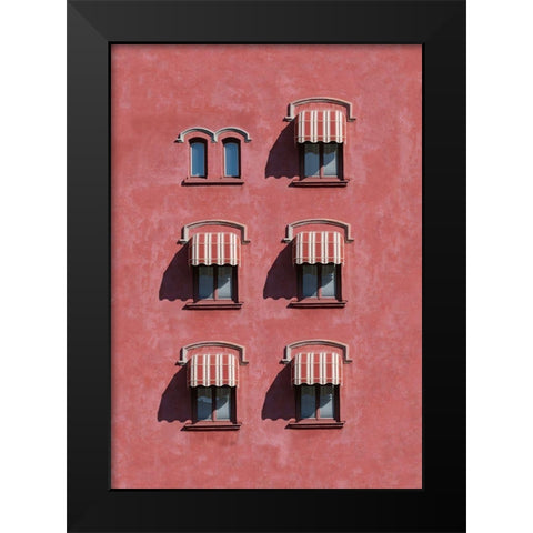 Red wall Black Modern Wood Framed Art Print by Cederberg, Marcus