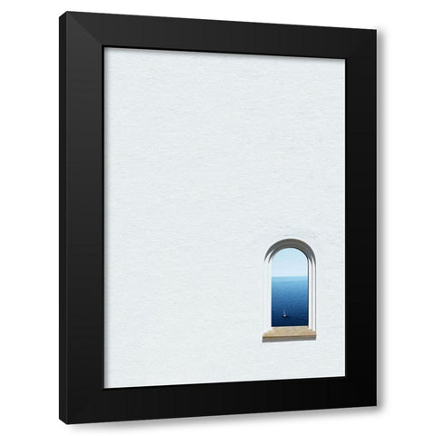 Ocean view white Black Modern Wood Framed Art Print with Double Matting by Cederberg, Marcus