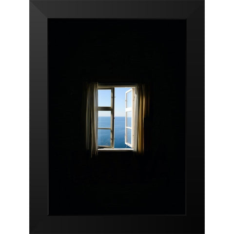 Ocean view black Black Modern Wood Framed Art Print by Cederberg, Marcus